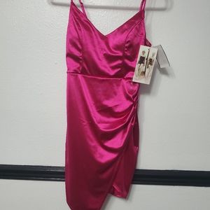Silk pink dress